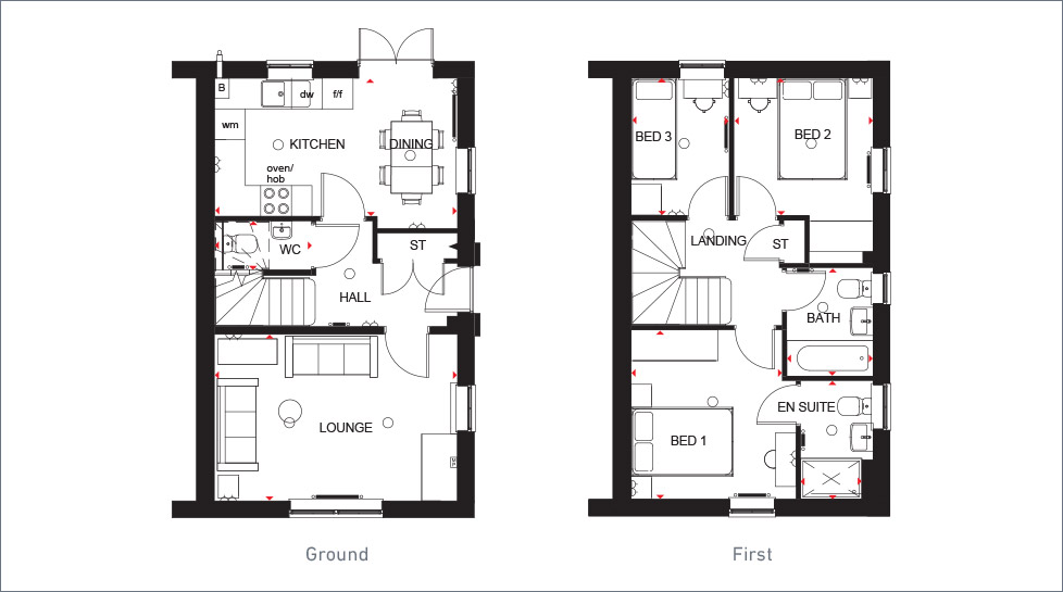 Double Fronted New Build Homes The Moresby Barratt Homes